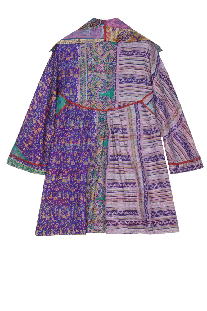 VINTAGE SILK KANTHA BACK TUCKED JKT - sv2012-0040s -