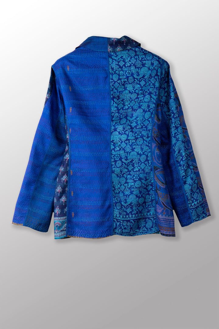 VINTAGE SILK KANTHA BASIC JACKET - sv2052-0002s -