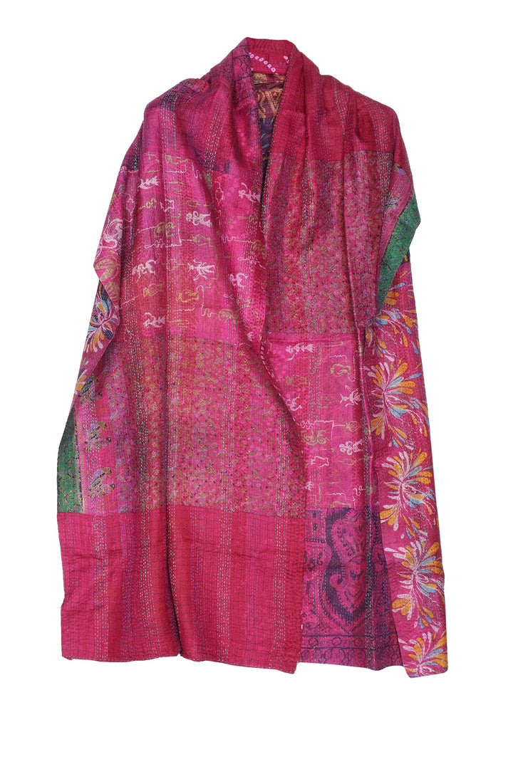 VINTAGE SILK KANTHA SCARF STANDARD - sv2801-0016a -