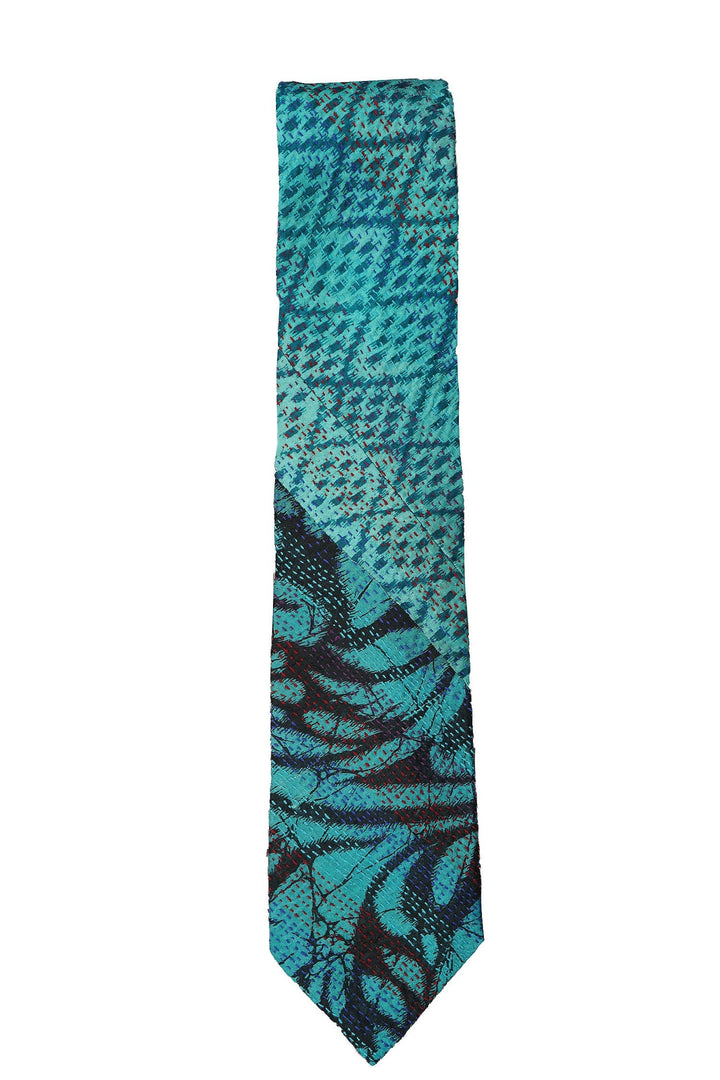 VINTAGE SILK KANTHA TIE - sv2820-0008a -