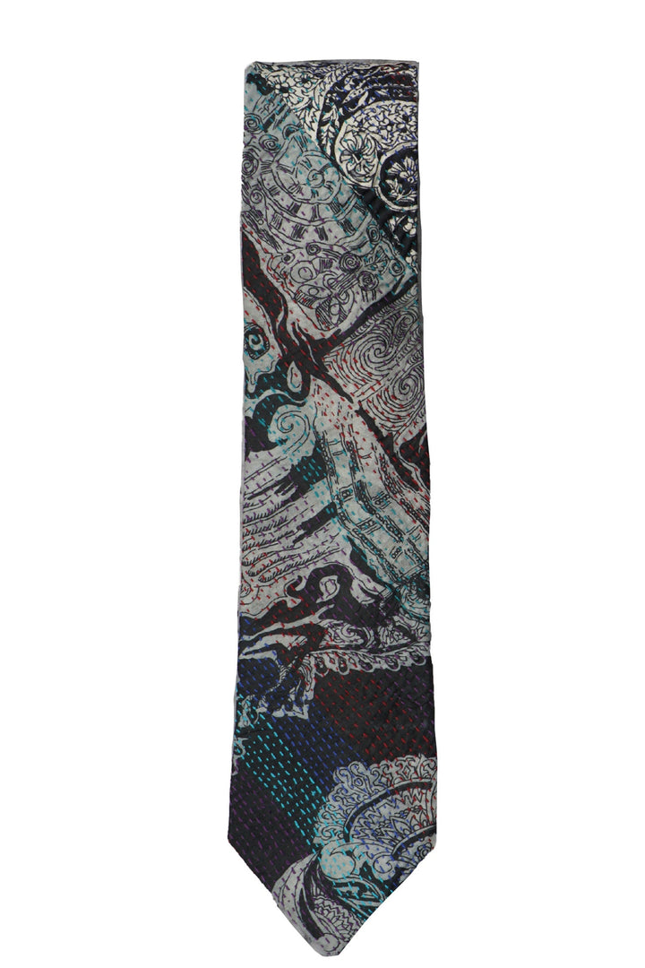 VINTAGE SILK KANTHA TIE - sv2820-0010a -