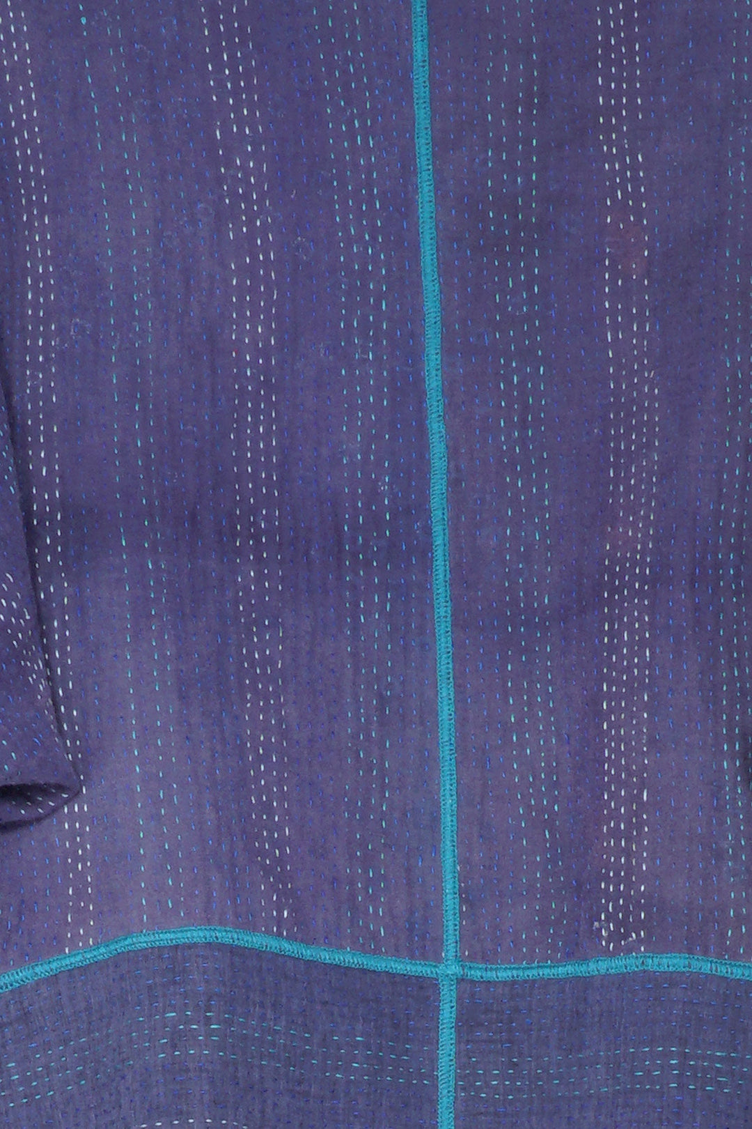 MONOTONE TWILIGHT PRINT KANTHA DOLMAN SHORT JKT - tp4015-blu -