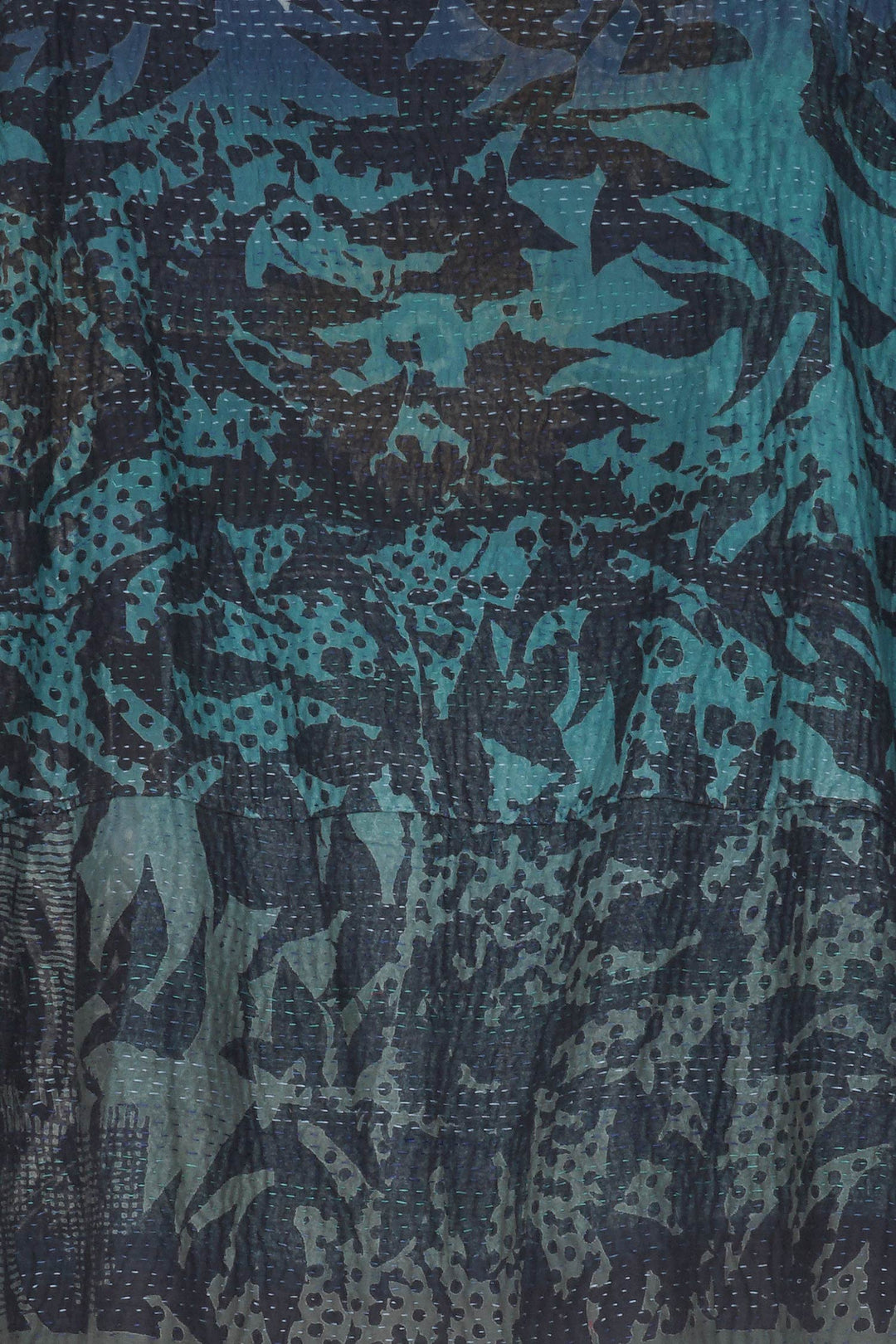 MONOTONE TWILIGHT PRINT KANTHA STRAIGHT NECK JKT - tp4058-blu -