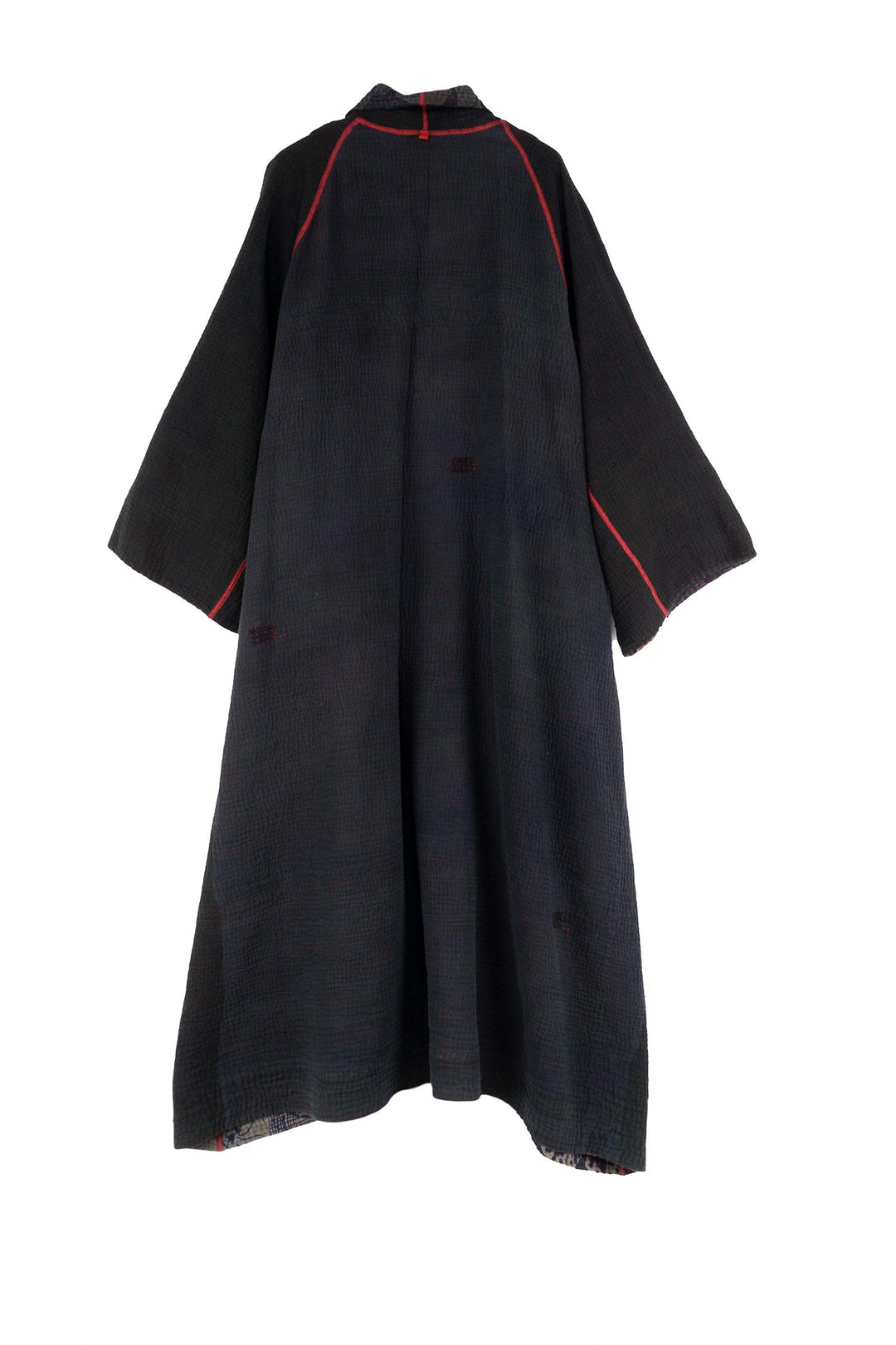 MONOTONE TWILIGHT PRINT KANTHA KIMONO ROBE - tp4322-red -