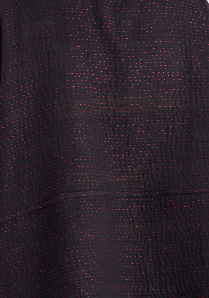 MONOTONE TWILIGHT PRINT KANTHA KIMONO ROBE - tp4322-red -