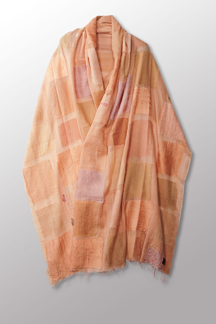 TONAL TILE PATCH KANTHA SHAWL MEDIUM - tt2802-cor -