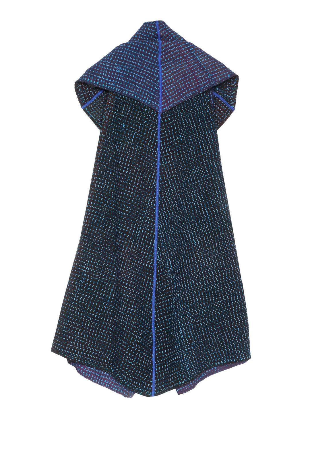 WAFFLE KANTHA CIRCULAR VEST - wf3201-blu -