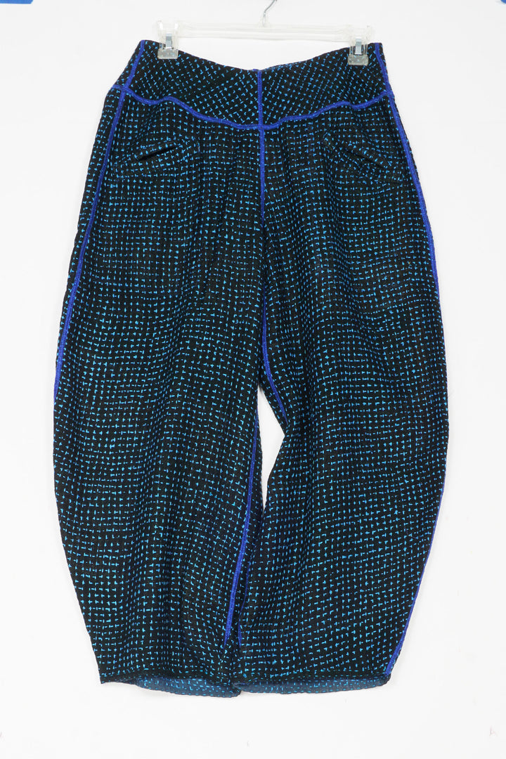 WAFFLE KANTHA LANTERN PANTS - wf3634-blu -