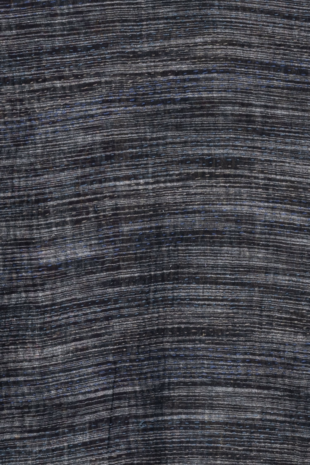 WOVEN IKAT & FRAYED PATCH KANTHA A-LINE COAT - wk4309-gry -