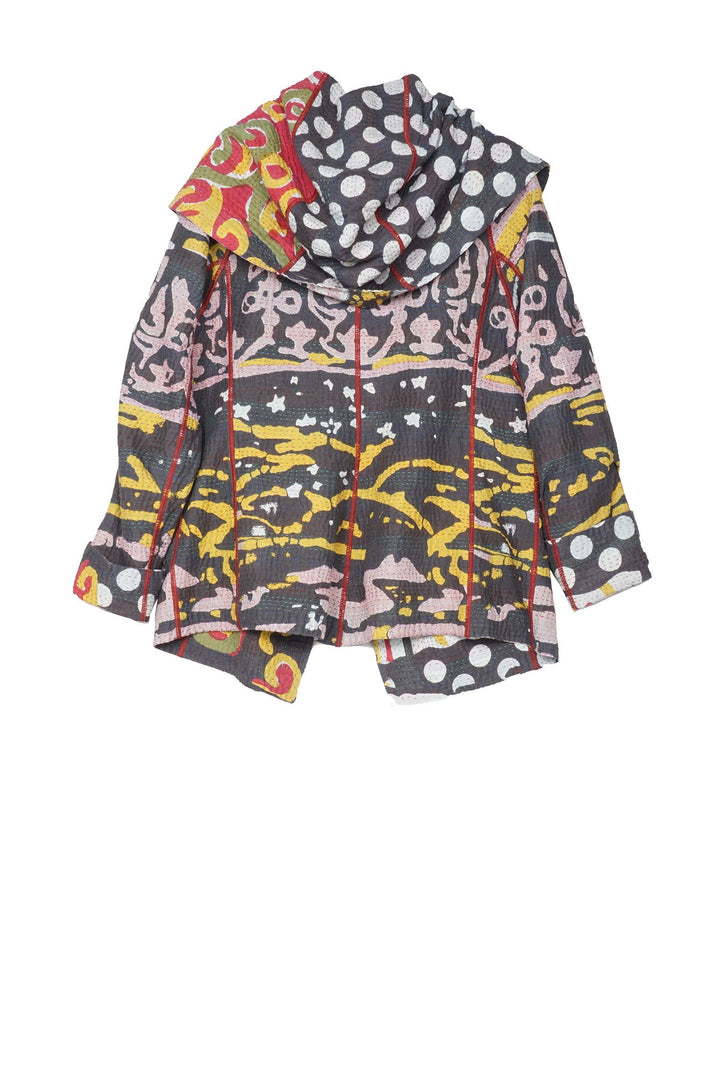 WHITE NIGHT KANTHA HOODIE JKT - wn4036-gry -
