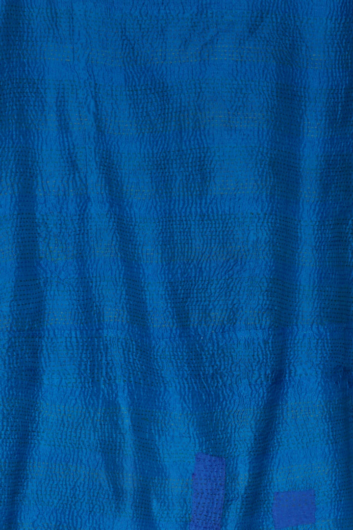 COTTON SILK SW PATCH KANTHA STRAIGHT NECK JKT - ws2058-tuq -