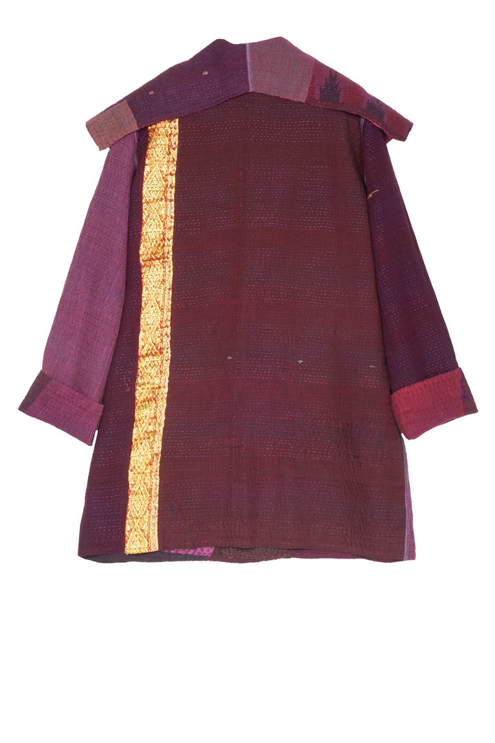 COTTON SILK SW PATCH KANTHA POCKET JKT - ws4002-prp -