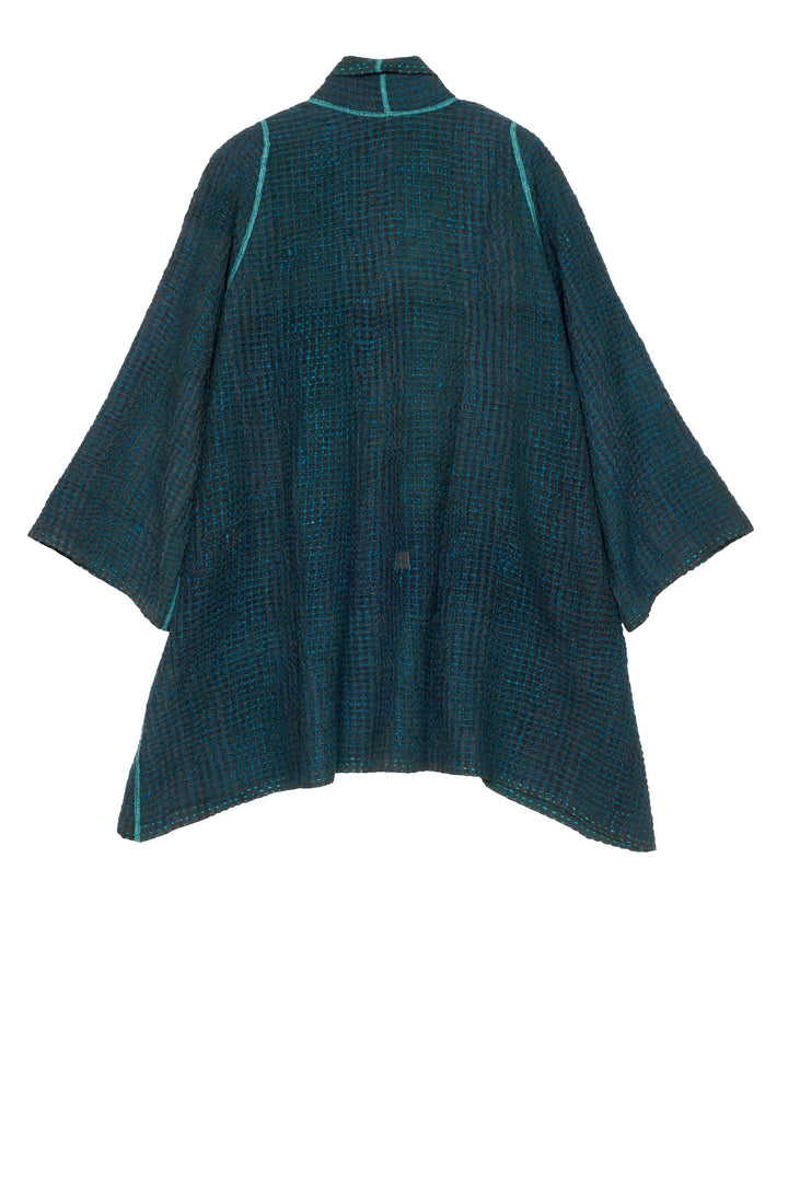 WOOL WAFFLE KANTHA A-LINE JKT - ww3003-tel -