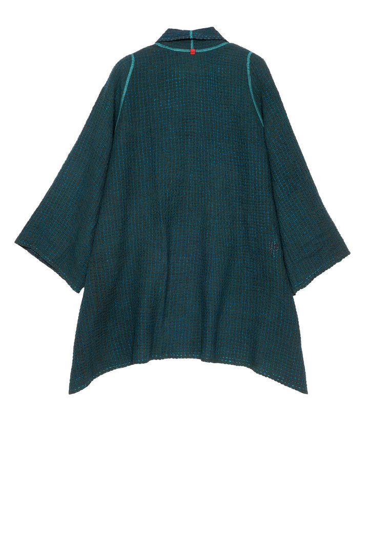 WOOL WAFFLE KANTHA A-LINE JKT - ww3003-tel -