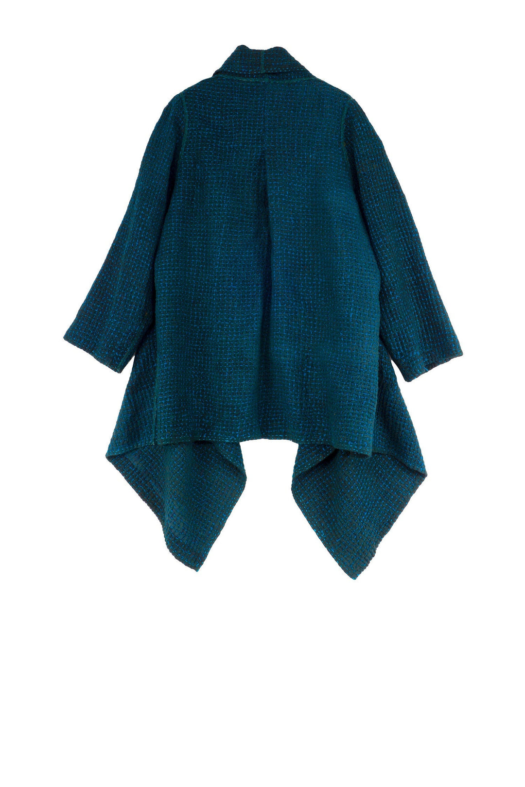 WOOL WAFFLE KANTHA DOUBLE WRAP JKT - ww3056-tel -