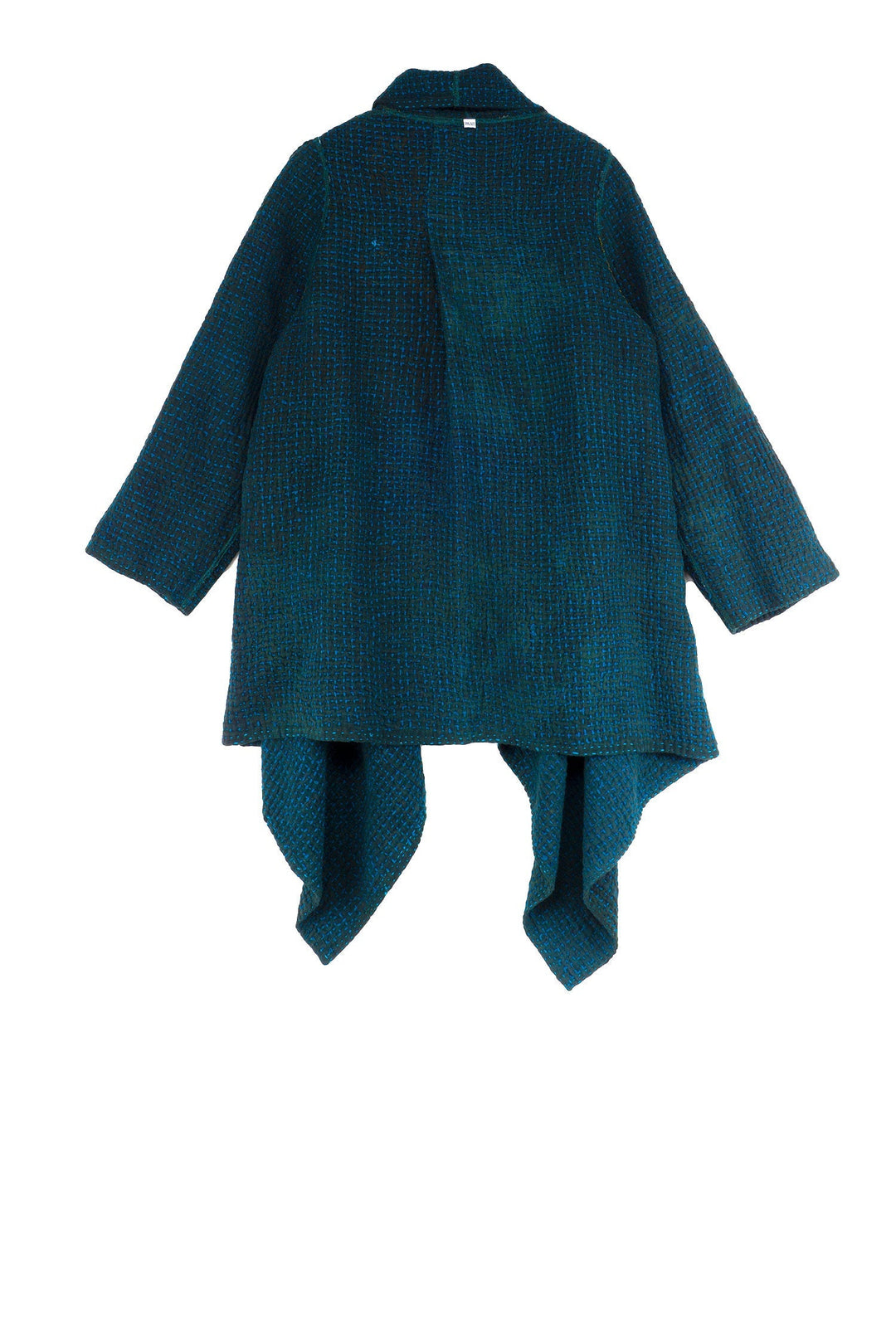 WOOL WAFFLE KANTHA DOUBLE WRAP JKT - ww3056-tel -